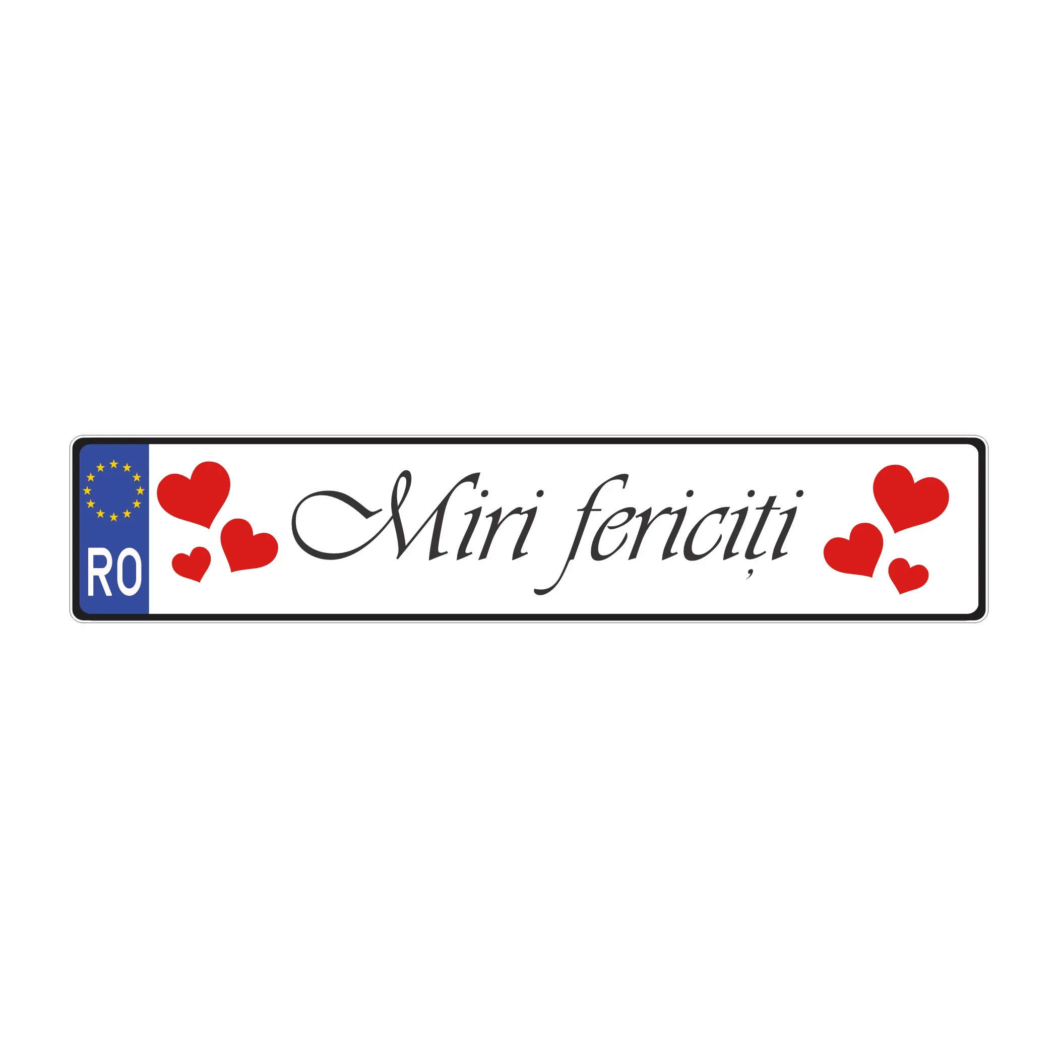 Plăcuță auto Miri fericiți
