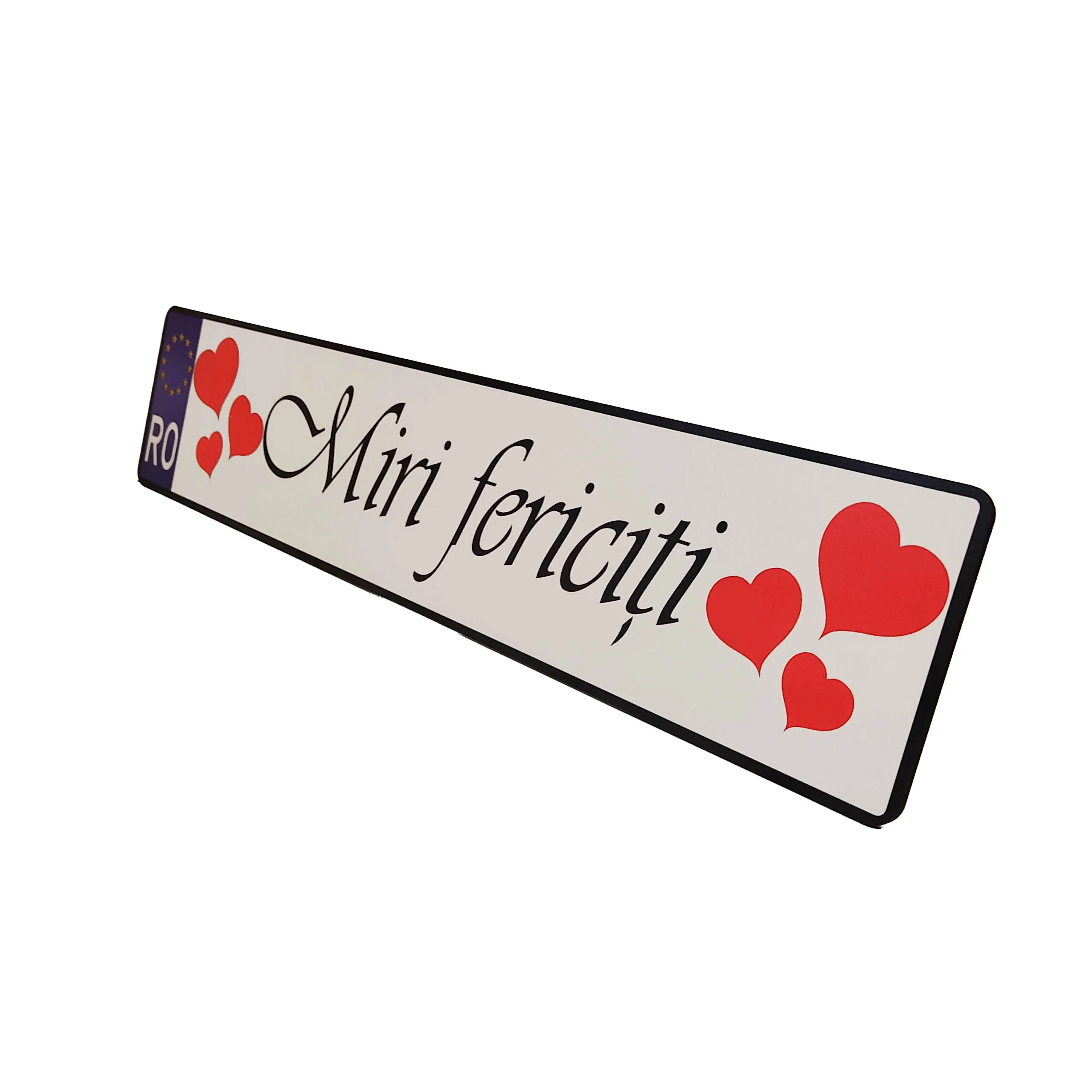Plăcuță Auto Personalizată „Miri fericiți” - imagine 2