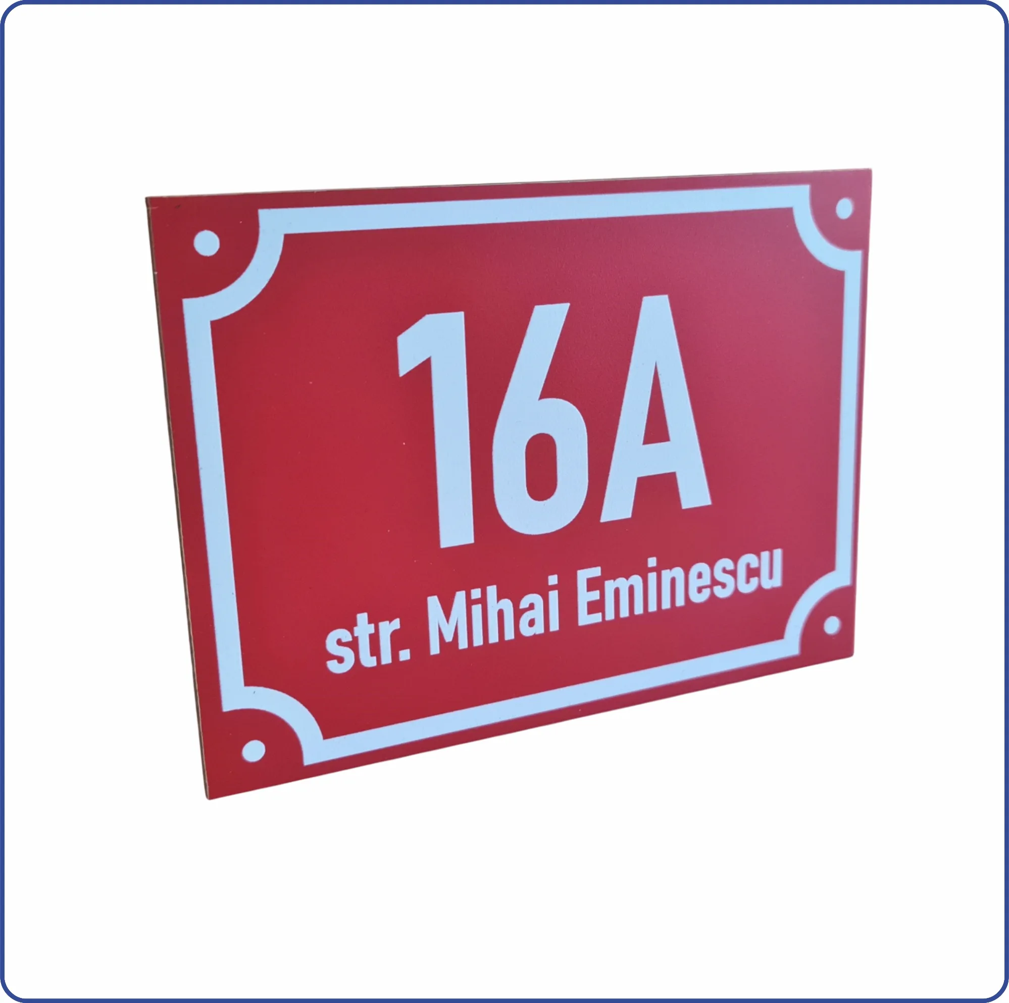 Plăcuță numar casa din bond albastru 150x110 mm minim 10 buc - imagine 4