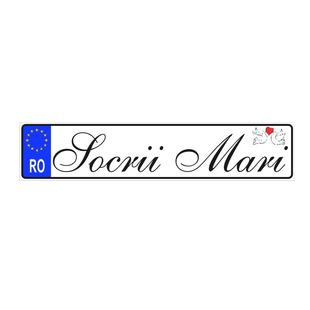 Plăcuță auto Socrii Mari