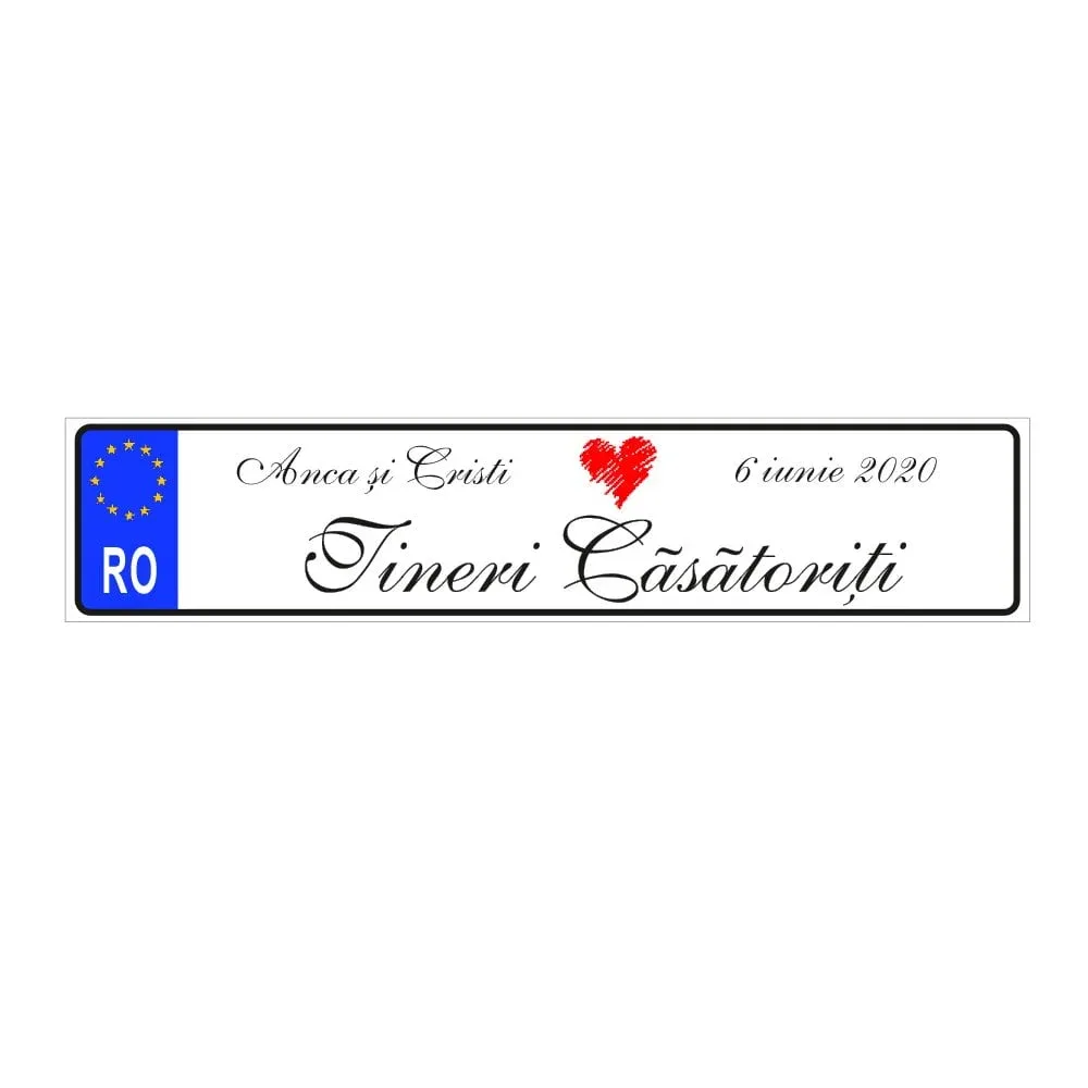 Plăcuță Tineri Căsătoriți