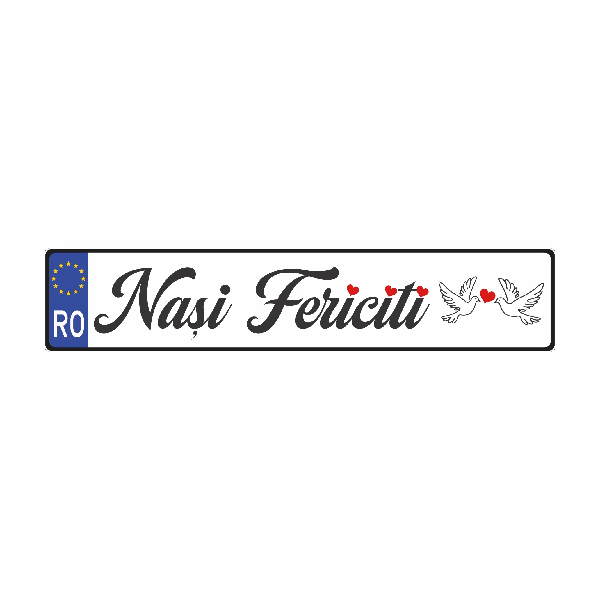 Plăcuță auto Nași Fericiți