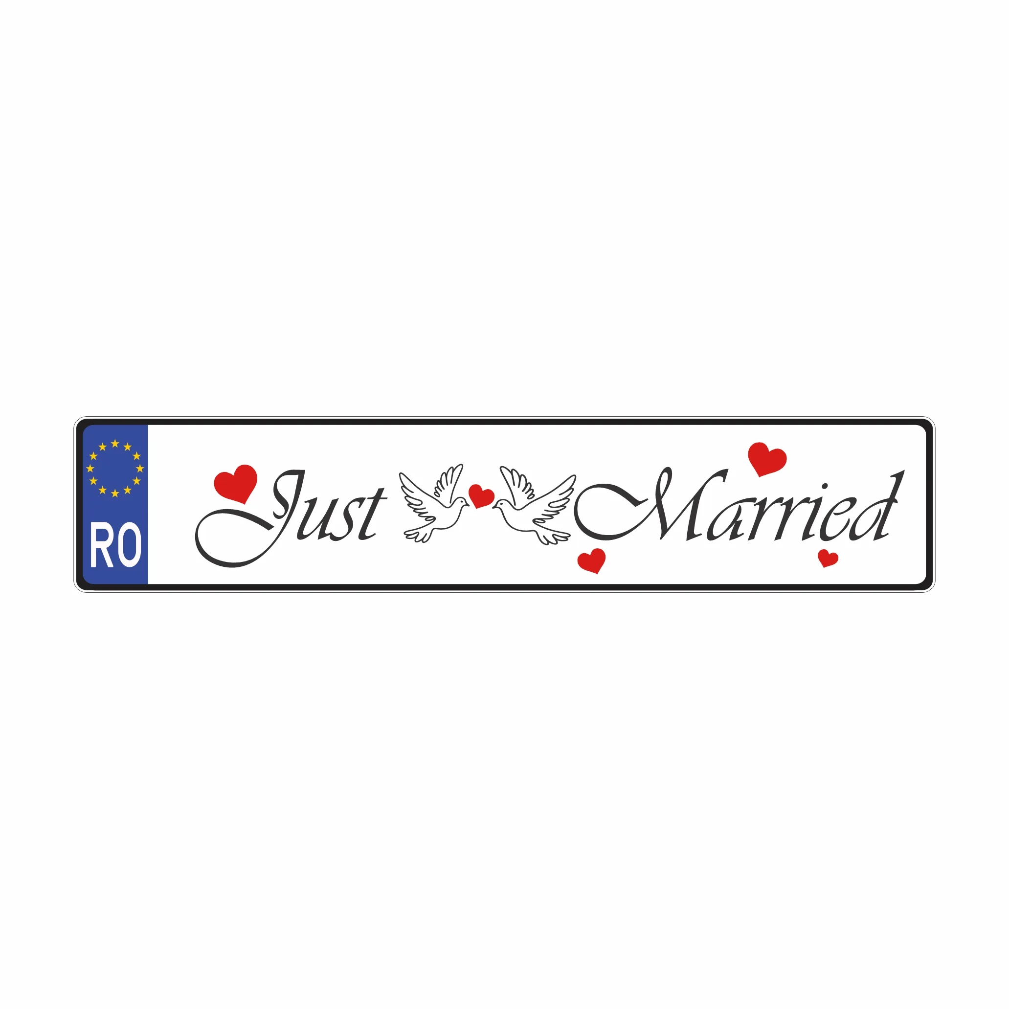Plăcuță nuntă Just Married