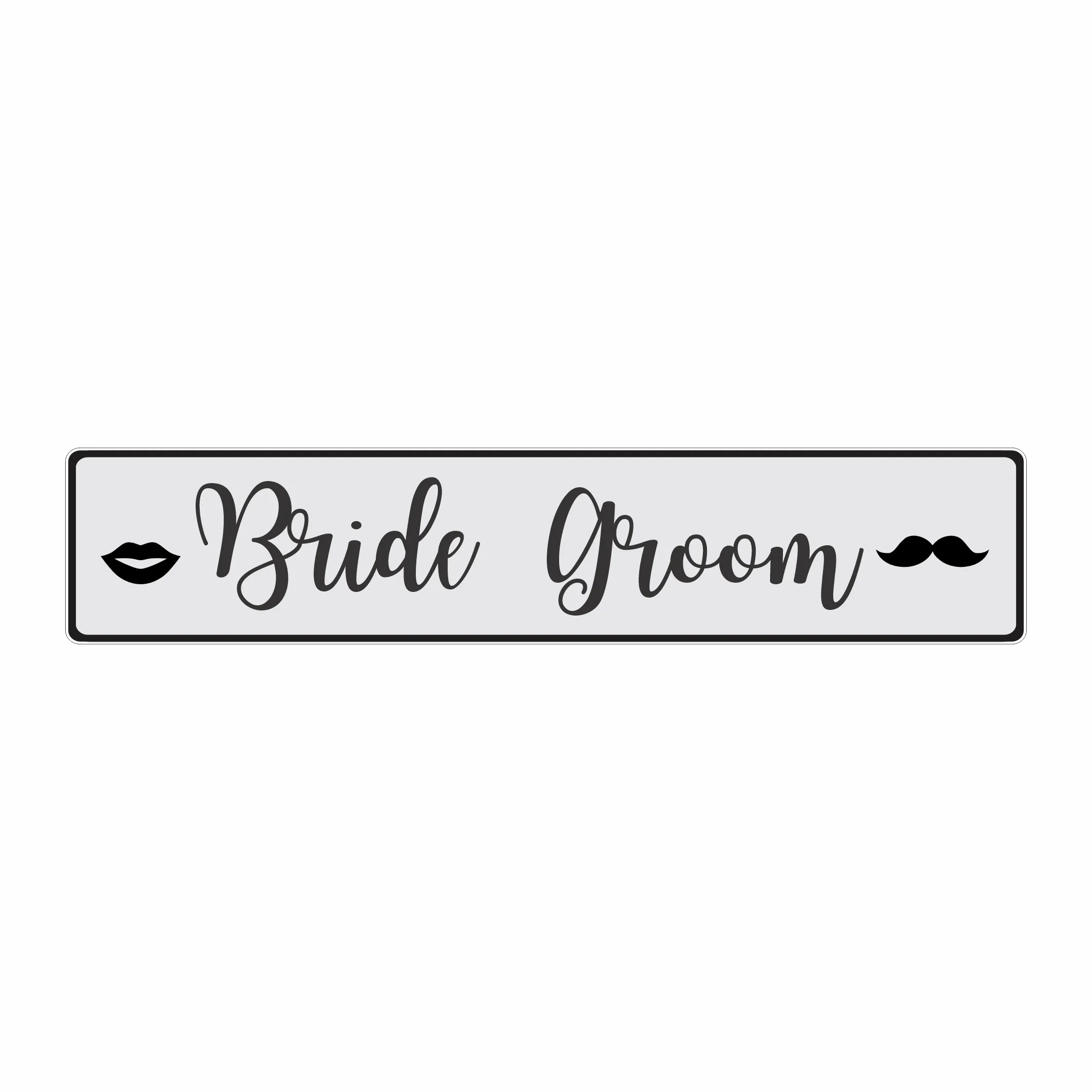 Plăcuță auto Bride Groom