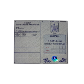 Certificat de înregistrare