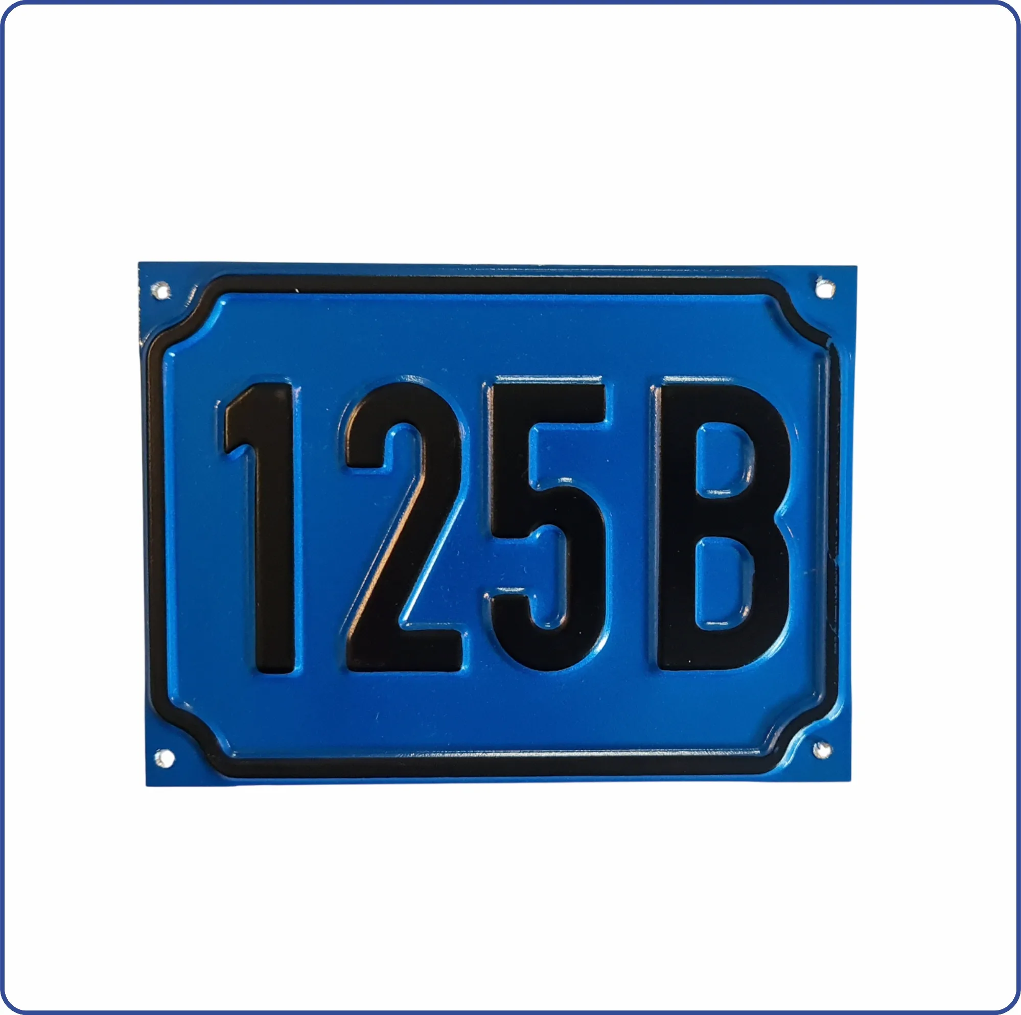 Plăcuță numar casa din aluminiu embosat cu folie reflectorizanta 150x110 mm - imagine 5