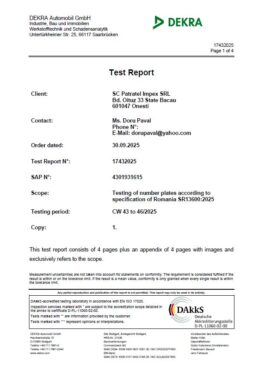 Raport de testare materiale